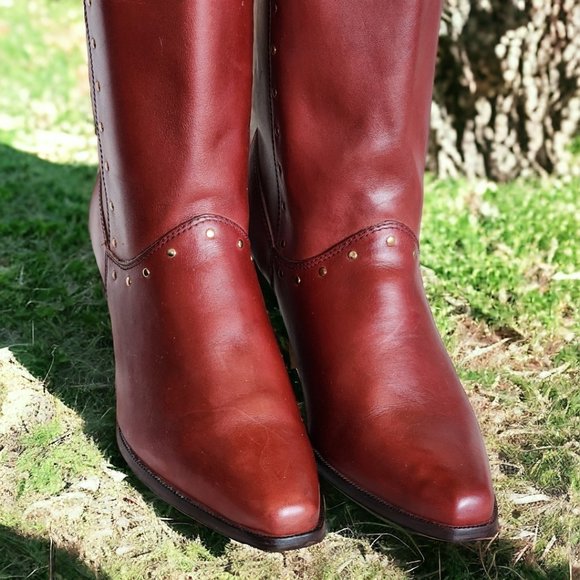 Vtg KINNEY SHOES Western Boho Pull on Boots Size 10B - Picture 8 of 17